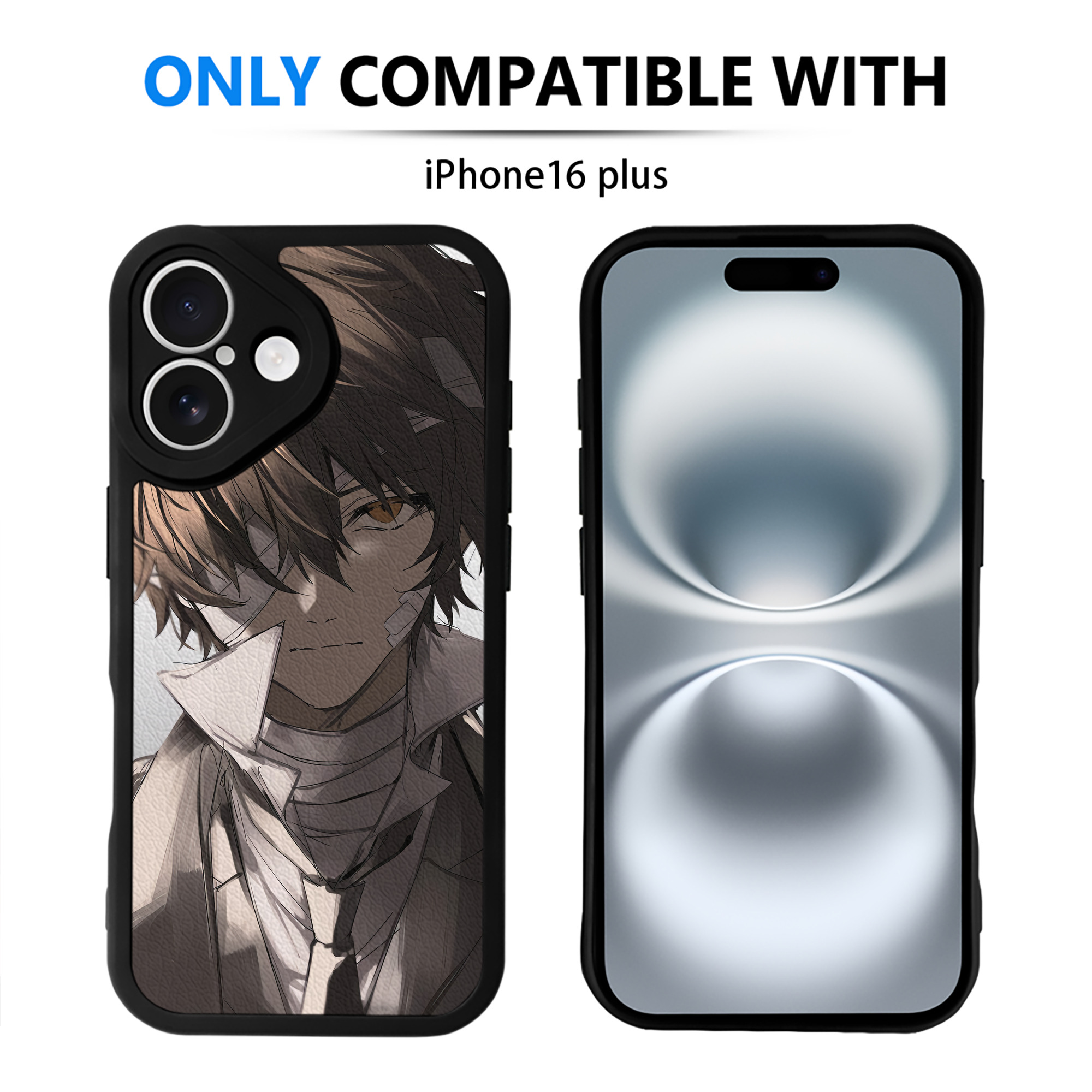 （画像用） 文豪ストレイドッグス Bungo Stray Dogs 【iPhone 16シリーズ対応】シリコンスマホケース（レザー調） 材質：シリコン